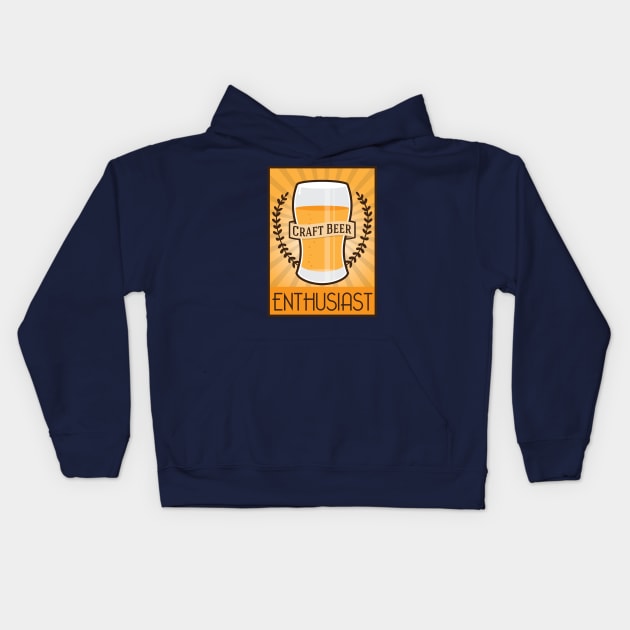 Craft Beer Enthusiast Kids Hoodie by HolidayShirts